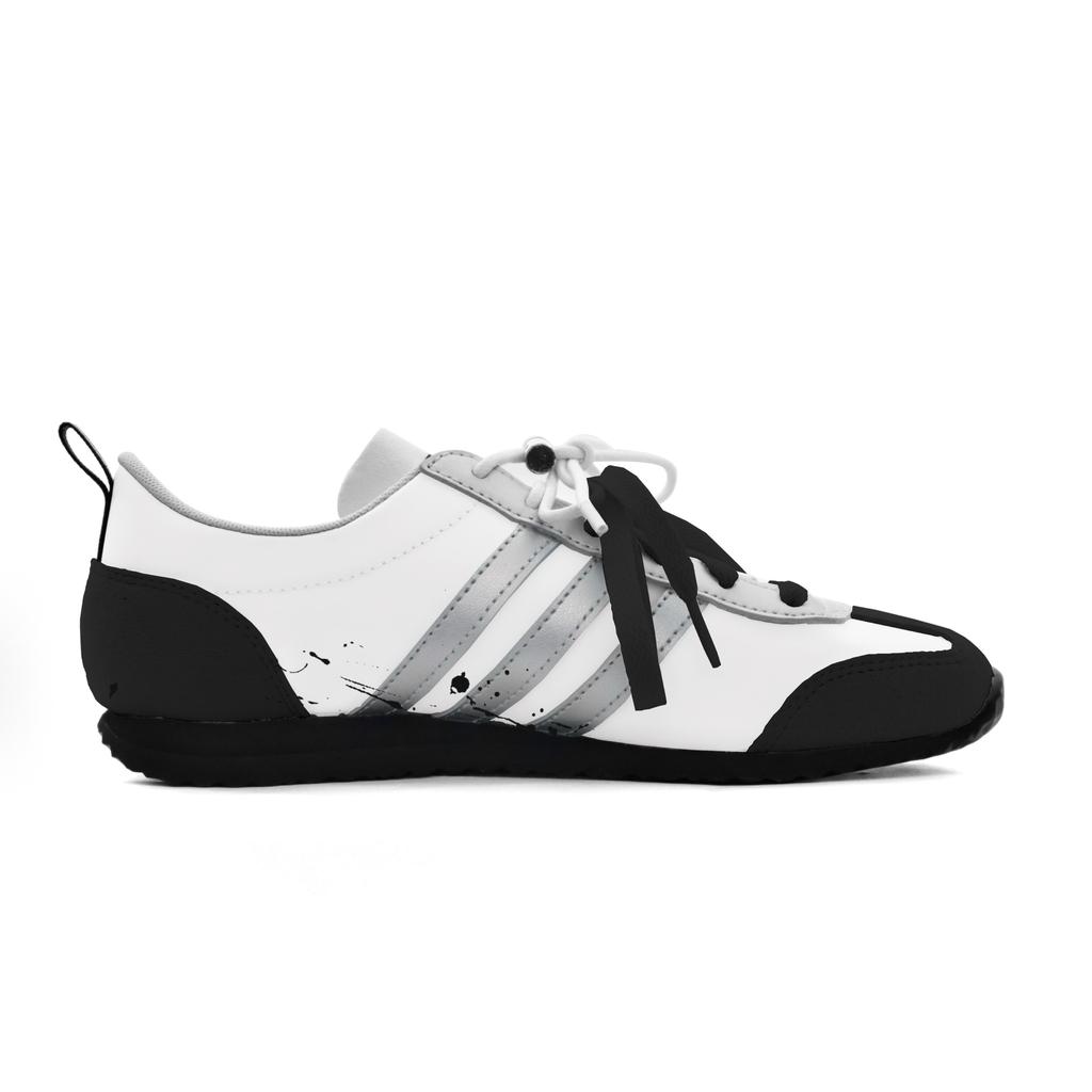 Adidas VS JOG 2.0 Low top German Army Trainers Unisex Black White JR4653(Team1479-BOX)