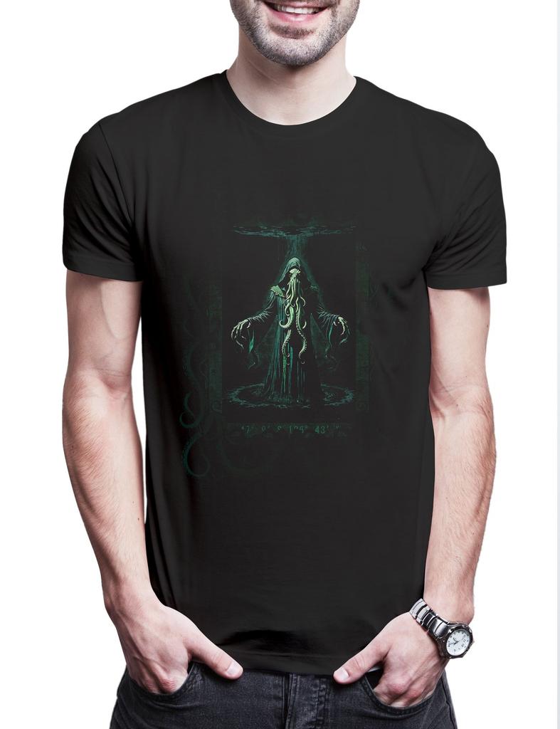 Cthulhu Death Herren T-Shirt Mens Womens Tees Top H.P. Lovecraft Arkham Azathoth Horror Miskatonic