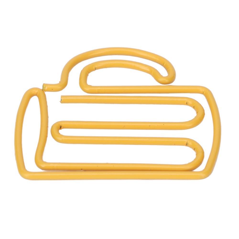 100Pcs Cup Shape Cute Paper Clips Plastic-coated Metal Small Paper Clips Office Supplies