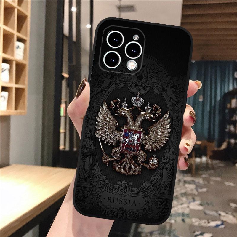 Чехол для телефона с флагом России для iphone 15 14 Pro Max 13 12 11 Pro Max XSMax XR 12 13 mini 14 Plus