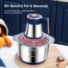 5L Electric Meat Grinders 304 Stainless Steel Food Crusher Multifunctional Vegetable Slicer Chopper Mincer Baby Food Processor