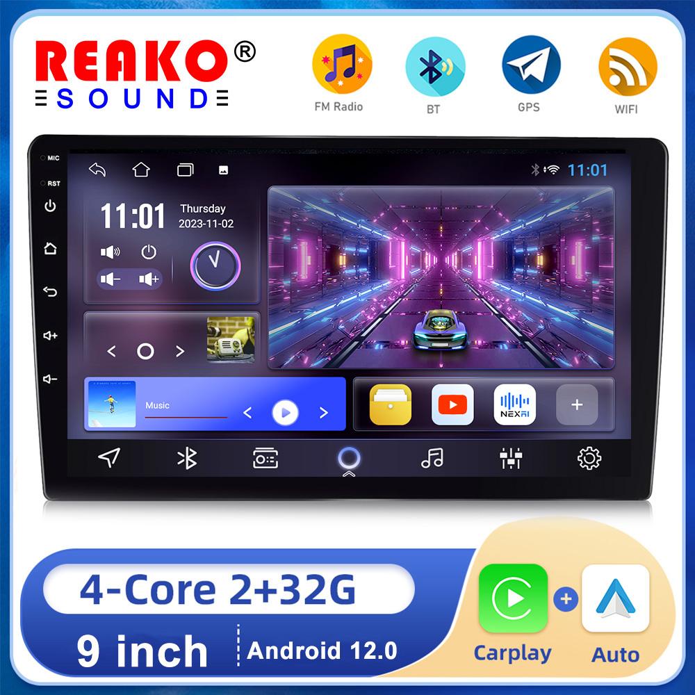 Reakosound Android Double Din 9" HD 1080P Car Radio Car MP5 Player WIFI GPS Bluetooth FM Radio Mirror Link AHD Rear View