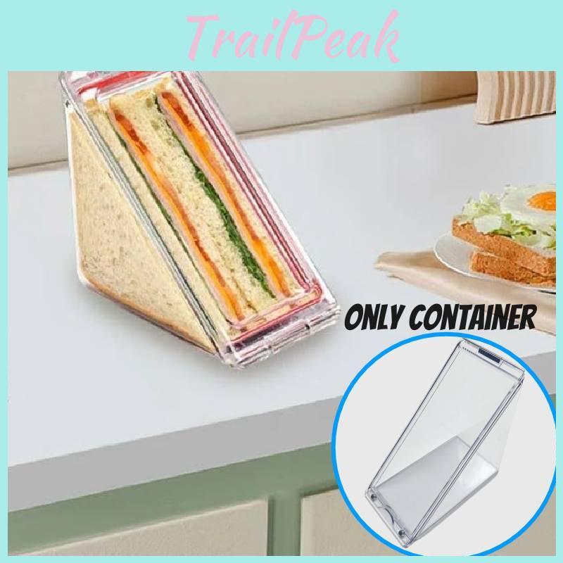 Transparent Plastic Triangle Sandwich Container Modern Minimalist Design Perfect For Adults