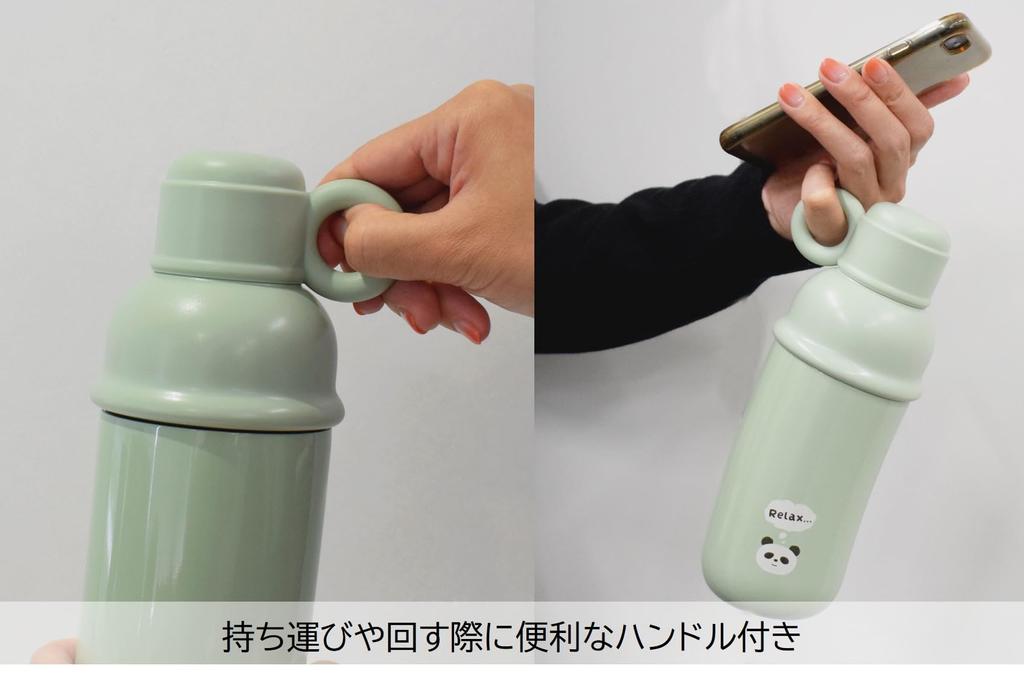 Sabu Moomoo Friends Stainless Steel Diagonal Bottle, Green, 550ml, Product Number: 417924