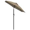VidaXL Parasol Extérieur Parasol de Patio Parasol de Terrasse Parasol de Jardin Pare-soleil Arrière-cour Taupe 200x224 cm 47207