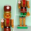 J1UL1N Nutcracker Wooden Christmas Decor Xmas Gingerbread Ornaments Party Man Puppet Figures Elf Decorations