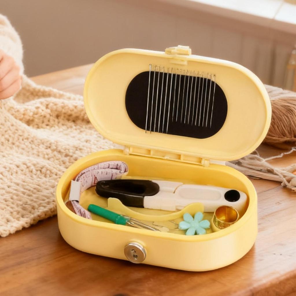 Sewing Kit Basic 21 Piece Portable Stitching Supplies with Storage Box Small Sewing Kit for Travel Men Women Youth Mom Grandma