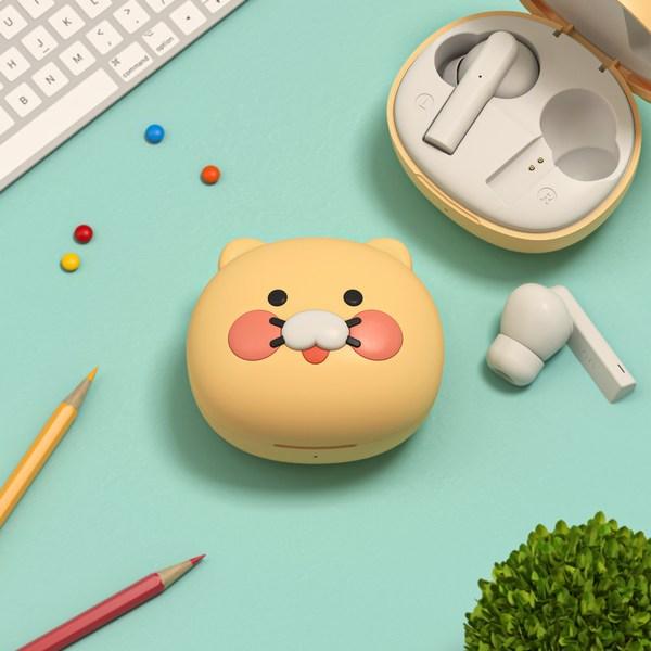 Kakao Friends Беспроводные Bluetooth-наушники Chunsik в форме лица, разноцветные, XDB-EKC2, лучший персонаж Кореи