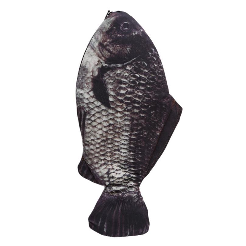 Модный уникальный дизайн, студенческая сумка для ручек с героями мультфильмов, пенал в форме рыбы и карпа, сумка для хранения, школьные принадлежности