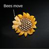 Новая брошь в стиле ретро, ​​элитная и маневренная брошь «Пчела-Маргаритка», женская брошь, брошь «Подсолнух», брошь «Темперамент», брошь-булавка