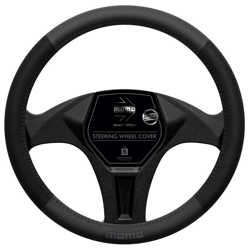 Momo EASY MICROFIBER MOMO BLACK EDITION Steering Wheel Size Small Cover, Italy, Milan,