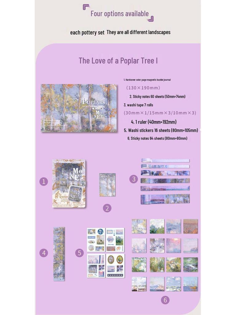 Набор для DIY-планера в стиле Ins высокой ценности: Блокнот для масляной живописи - Идеальный подарок на день рождения студента