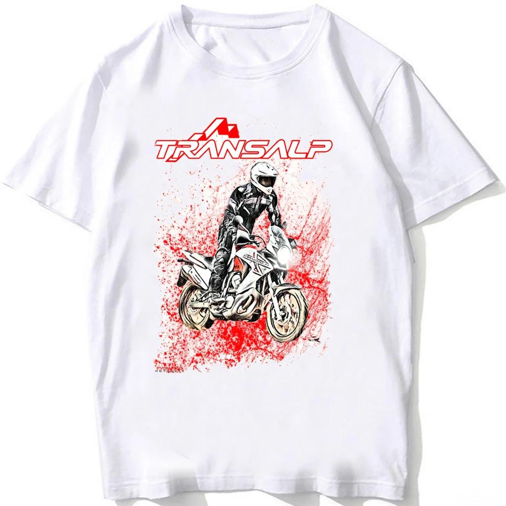 2025 GS Adventure Transalp XL750 Футболка для мотоциклиста Новая летняя мужская с коротким рукавом Мото Спорт Мальчик Повседневная Белая Футболка Топ для езды
