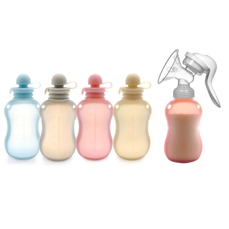 Многоразовый пакет для хранения детского питания 150 мл, силиконовый пакет для молока и каши, герметичный органайзер, контейнер для хранения с возможностью сжатия