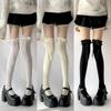 White Thin Sheer Ruffle-edge Lace Long Socks Women JK Girl Sweet Thigh High Stockings Lolita Nylon OverKnee Cute Bowknot Hosiery