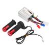 48V 500W Brushed Controller and Red Crystal Long Line Throttle Twist Grip Set for Electric Bikes