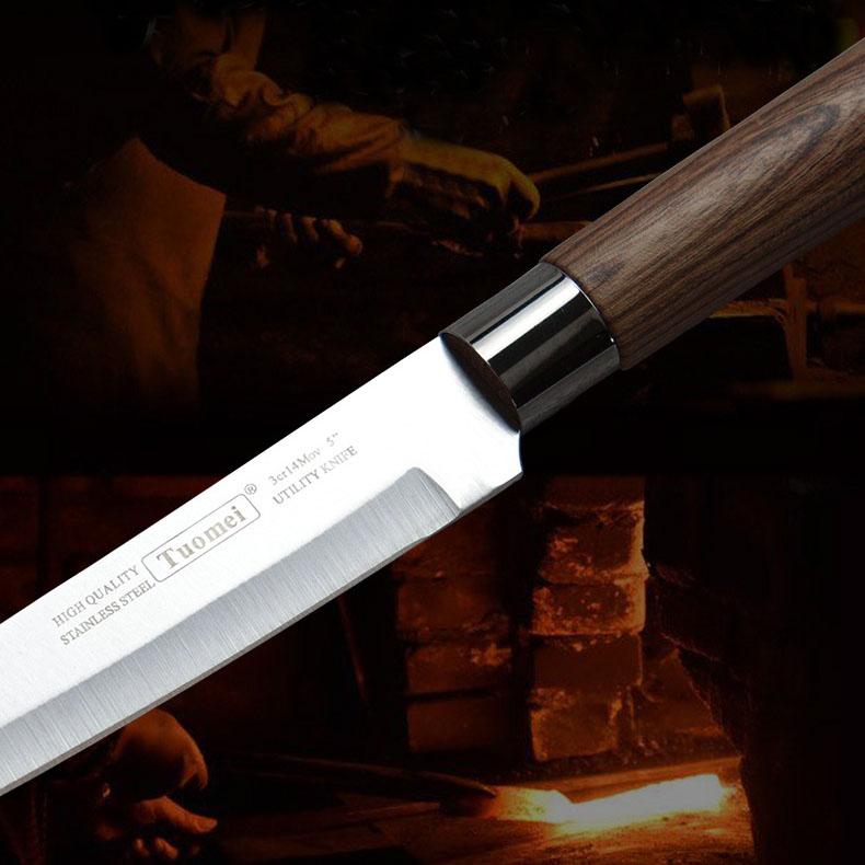 Портативный многофункциональный кухонный нож для резки мяса, бытовой вспомогательный кухонный нож с деревянной ручкой, кухонный нож из нержавеющей стали
