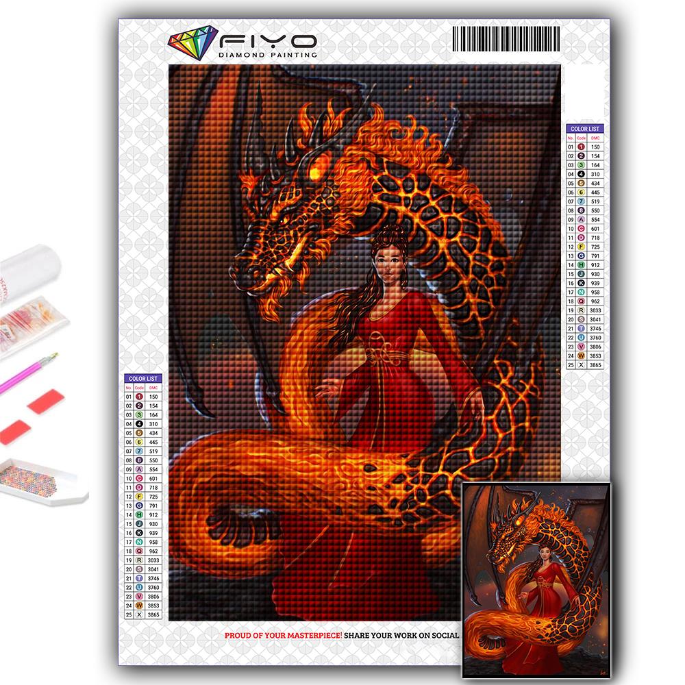 DIY 5D алмазная живопись Дракон и красота комплект для вышивки крестом полная дрель вышивка мозаика художественная картина стразы подарок