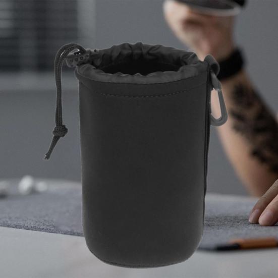 Неопреновая сумка для объектива Сумка для объектива камеры DSLR Водонепроницаемая противоударная поясная сумка Цилиндр держателя объектива с внутренней защитой от меха Сумка для хранения объектива камеры