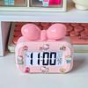 Big Bow Alarm Clock Mini Luminous Clock Multifunctional Cute Silent Portable Student Desktop Clock Clock