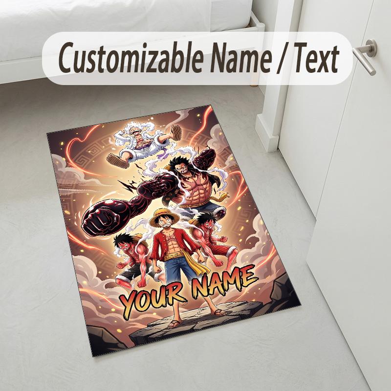 Personalized Crystal Velvet Carpet,One Piece Custom Printed Name, Plush Area Rug For Home Indoor Decor