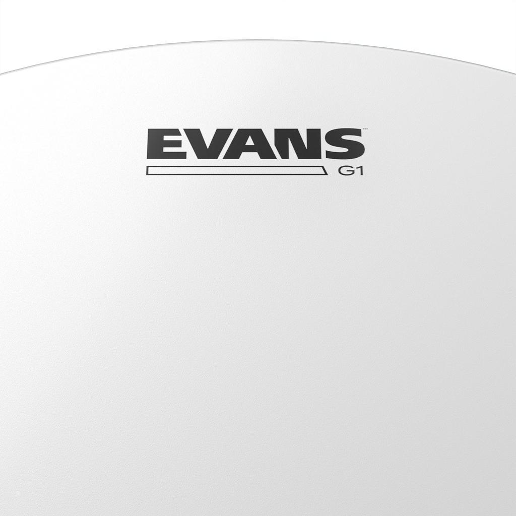 EVANS G1 Coated Bass Drum Head, BD16G1CW G1 Bass Heads, Coated White (single-ply, 10mil), 16-inch