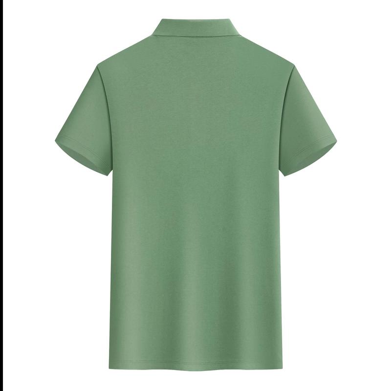 Callaway 2025 Лето Мужская и женская Деловая Повседневная Вышивка 7A Антибактериальная Холодная Ощущение Тела Хлопок Однотонный Воротник Рубашка Поло