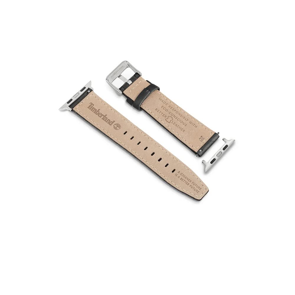 Timberland BAINBRIDGE S Черный для Мужчин и Ремешок для Умных Часов Apple Watch TDOUL0000401, Кожаный, 20 мм, Женский, Совместимый,