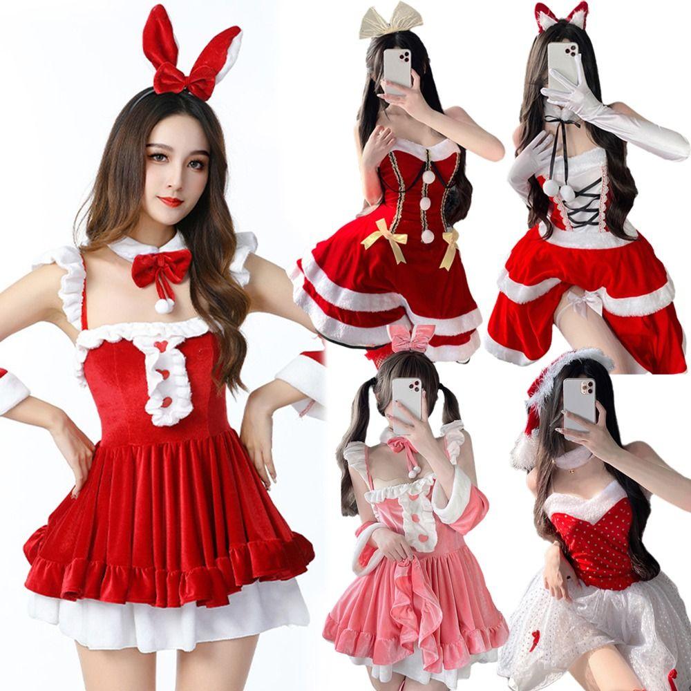 Favor Christmas Dress Costume Xmas Cosplay Outfit New Claus Dress  Holiday Party