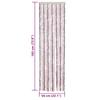 Fly Screen Curtain in Silver Gray and Pink 56 x 185 cm Chenille