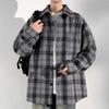 Plaid Shirt Jacket Men's Spring and Autumn New Casual Loose Couple Lapel Jacket