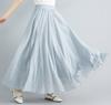 Dimanaf Plus Size Women Linen Skirts Female Elastic Basic Fashion Japanese Dress