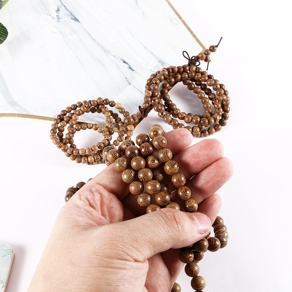 НОВИНКА Горячая Распродажа Тибетский Буддийский Браслет Украшения Бусины Венге Мала Браслет Молитвенные Бусины Будда Розарий