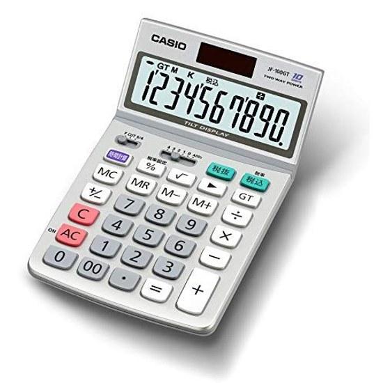 Калькулятор Casio, соответствующий Закону о «зеленых» закупках, 10-значный, Простое нажатие клавиш JF-100GT-N, Сертифицирован знаком Eco Mark
