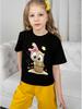 Одежда для девочек Топ Одежда для детей Ребенок Милая футболка с совой Одежда для девочек Графические футболки Детские футболки Детская Подростковая