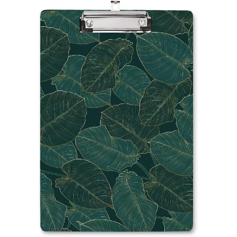 WAVEYU Cute Clipboard, Decorative Office Fashion Hardboard Wood Nursing Clip Board for Standard A4 Letter Size for Students, Women,12.5"x 9",