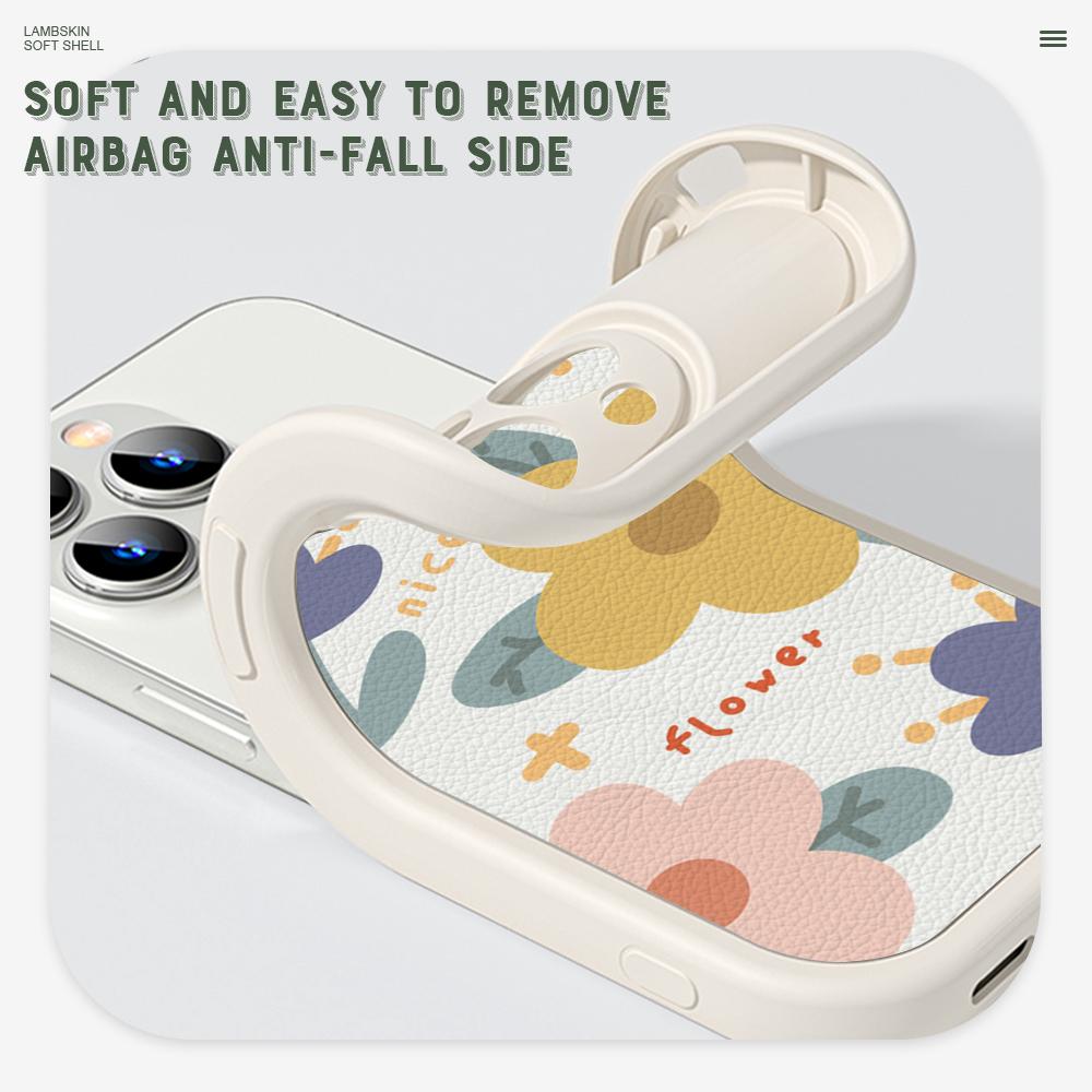 Girls Lovely Slim Cartoon Beautiful Flowers Leather Back Casing PU Leather Cover Phone Case for Huawei Honor Infinix iPhone Vivo