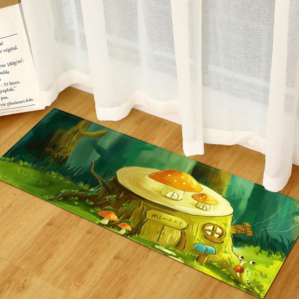 Warm Heart Tree Hole Entrance Door Door Mat Kitchen Bathroom Non-Slip Floor Mat Living Room Bedroom Absorbent Carpet