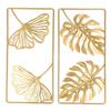 2Pcs Ginkgo Leaf Wall Decor Strong Metal Exquisite Color Widely Used Gold Wall Decor for Bedroom Office Living Room