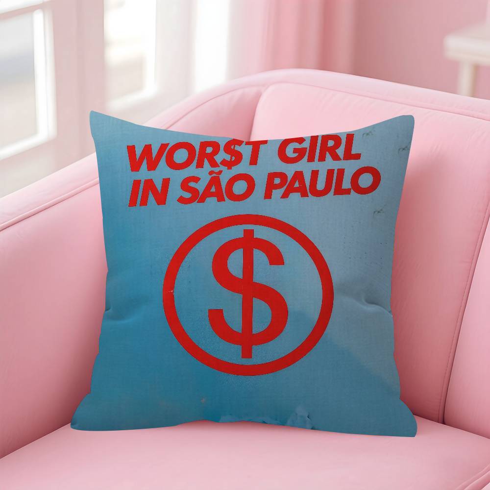 Singer SSlayyyter Worst Girl in America  Pillow Cover for Bedroom Room and Living Room Sofa Decorative Cushion Cover