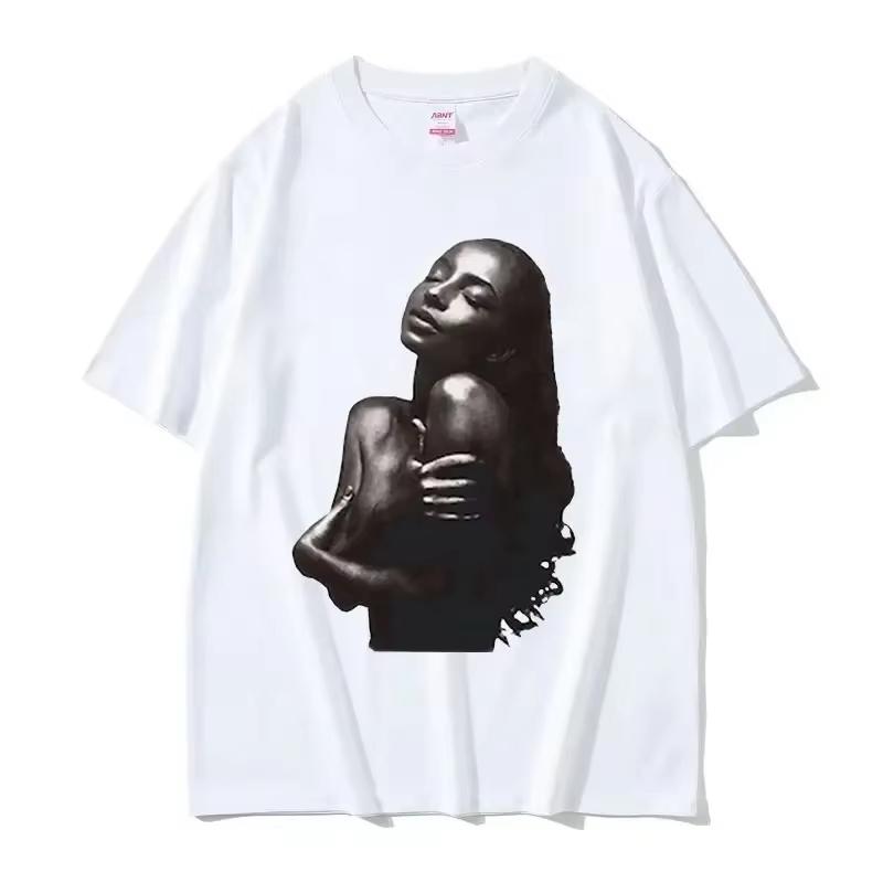 90s Print Graphic T Shirt Men Women Hip Hop Vintage Short Sleeve T-shirts Cotton Oversized Streetwear Casual Summer Unisex Loose Top