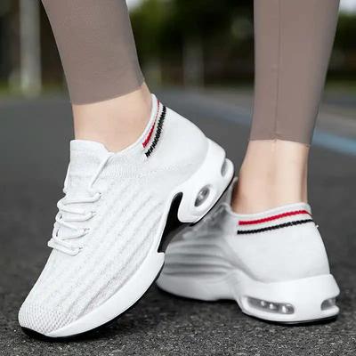 Увеличение роста Осенне-весенние женские черные туфли на платформе Кроссовки для платья с каблуком для женщин Кроссовки для спорта Teniz Купить