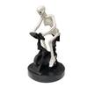 Halloween Riding Bike Skeleton Statue Animated Fitness Bicycle Skeleton Figurine Resin Sculpture Gothic Cycling Skeleton Ornament