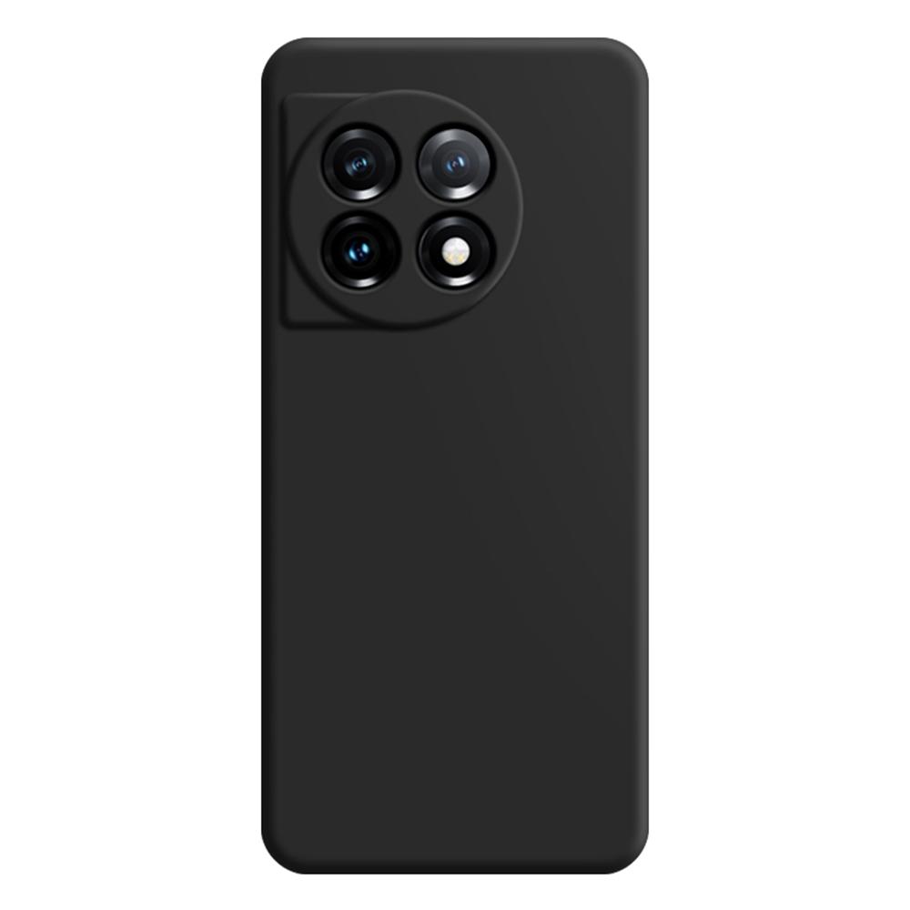 Для OnePlus 11 5G Мягкий ТПУ Нескользящая Прорезиненная Задняя Крышка Подкладка из Микрофибры Прямой Край Чехол для Телефона