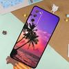 Летний закат на пляже с пальмами Чехол для Samsung Galaxy S23 S22 Ultra S21 S20 FE S8 S9 S10 Note 10 Plus Note 20 Ultra