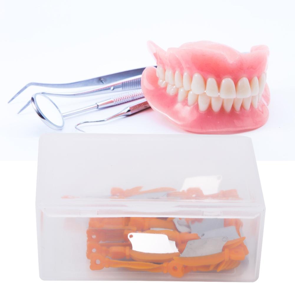 40Pcs Dental Teeth Interproximal Plastic Wedges Dental Accessories (Orange M)