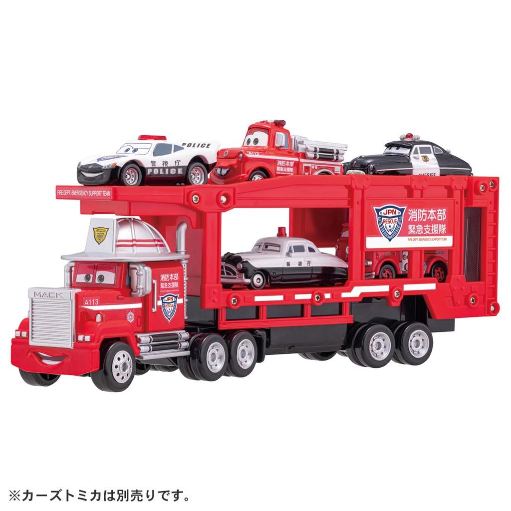Takara Tomy Disney Cars Tomica Emergency! Rescue Carrier Car Mack Miniature Car Toy for Ages 3 and Up