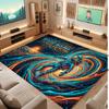 Astronaut Space Theme Soft Crystal Velvet Rug Custom Name & Text Print Non Slip Floor Rug for Bedroom Living Room