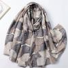 Winter Lurex Glitter Ginkgo Leaf Floral Viscose Soft Scarf Chic Cotton Shawl Women Perfect for Travel & Casual Muslim Hijab