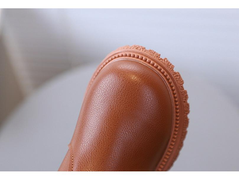 Осенние кожаные ботинки Мартинсы для девочек – Стильные, универсальные короткие ботинки для малышей